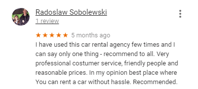 reviews - car rental london van rental London