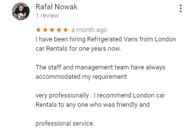 reviews - car rental london van rental London